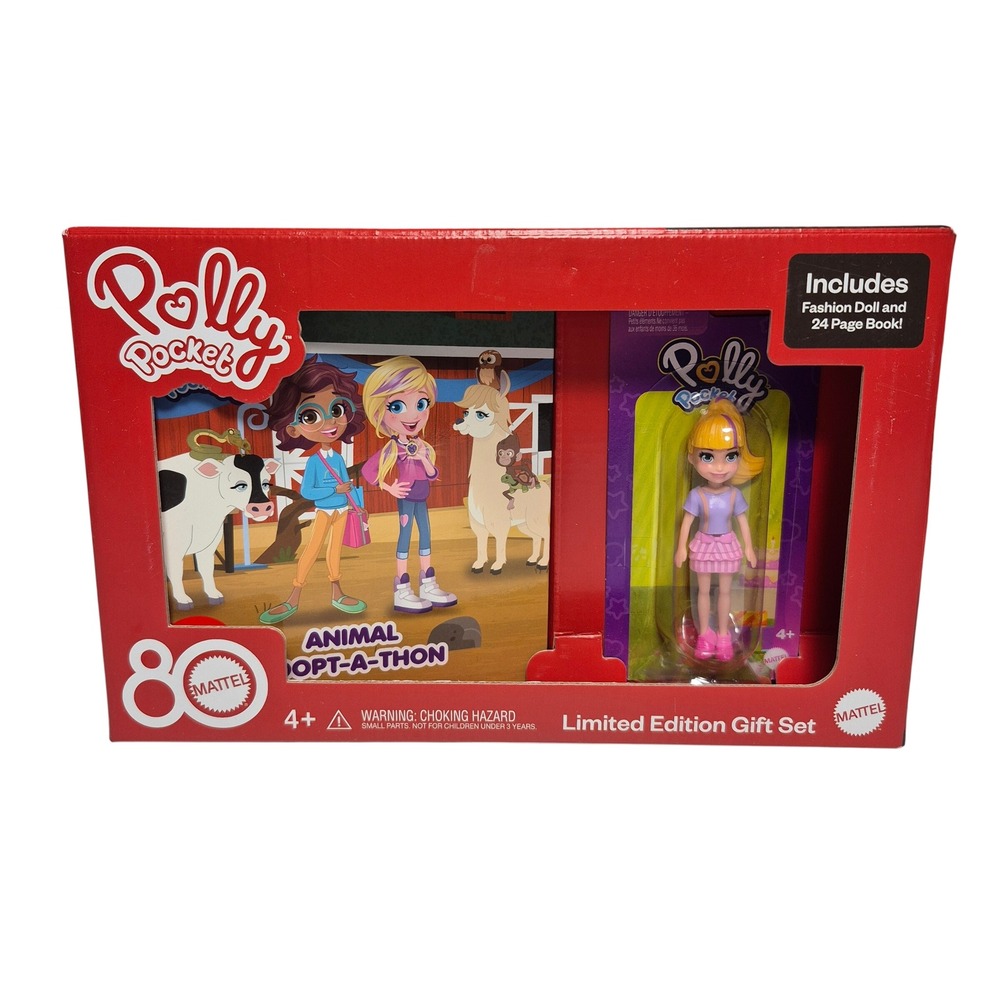 Polly Pocket Animal Adopt-a-thon Book & Fashion Doll Gift Set Kohl's Cares